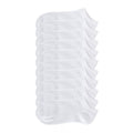 10-pack medium no-show socks, white, low-cut ankle length (set of 10)