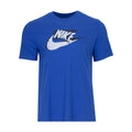 Men's blue T-shirt with large Nike graphic on front