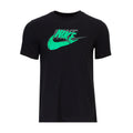Men's black Nike logo graphic crewneck t-shirt with short sleeves
