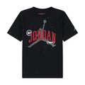 Youth black graphic T-shirt with red Jordan and 1984 logo on front