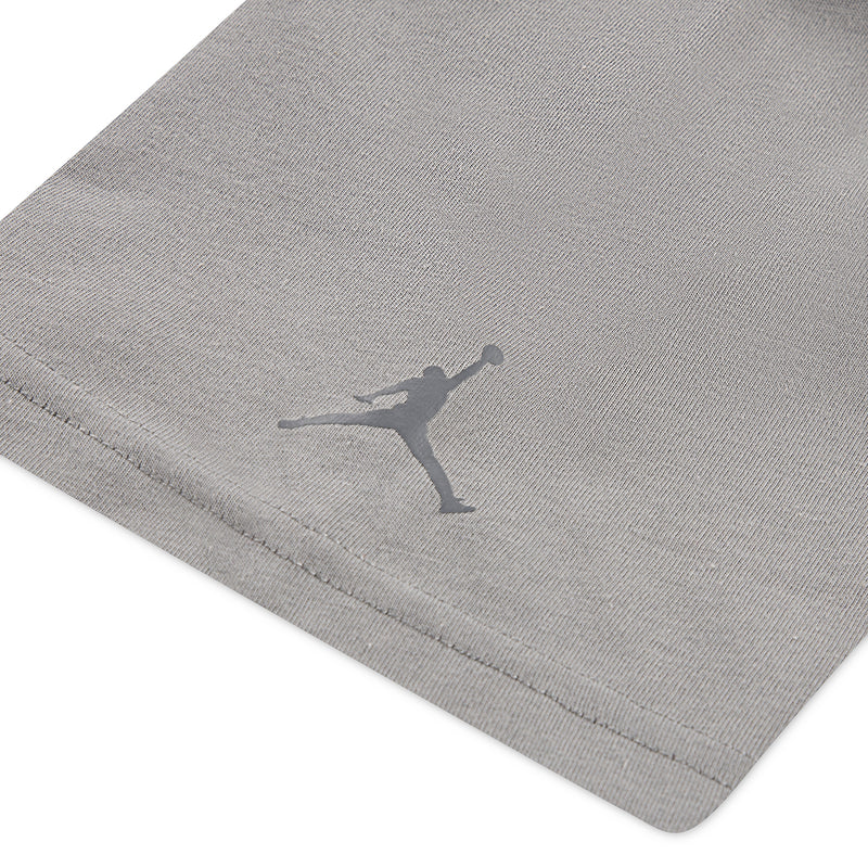 Medium grey T-shirt sleeve with small Jordan Jumpman logo print