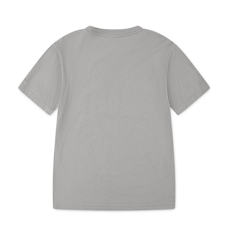 Medium grey youth T-shirt back with crew neck and short sleeves