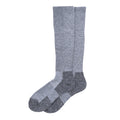 2-pack large work compression over-the-calf socks, grey knit with ribbed cuff