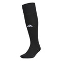 Black crew socks with white logo stripes, extra small (2-pack)