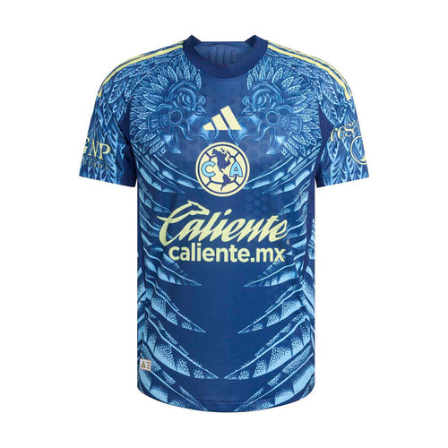 Men's Club America away jersey in navy with Allente Caliente.mx logo and C*A crest.