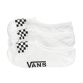 3-pack white ankle socks with black checker logo and Vans lettering