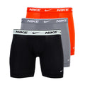 Men's Dri-FIT boxer briefs 3-pack: red, grey, black, Nike waistband