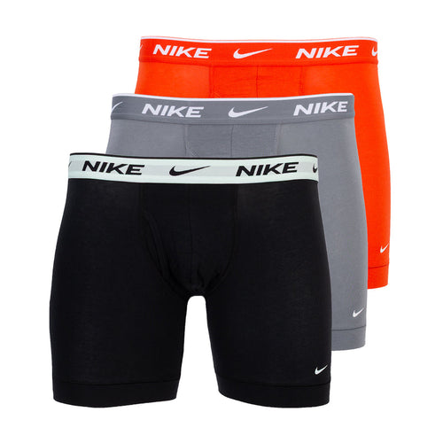 Men's Dri-FIT boxer briefs 3-pack: red, grey, black, Nike waistband