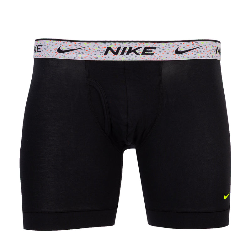 Men's Dri-FIT boxer briefs, black with light confetti NIKE waistband