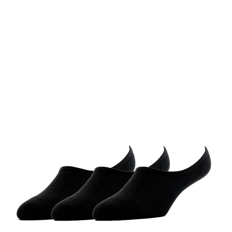 3-pack black no-show socks with hidden cushion liners