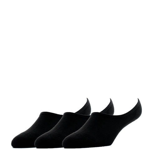 3-pack black no-show socks with hidden cushion liners