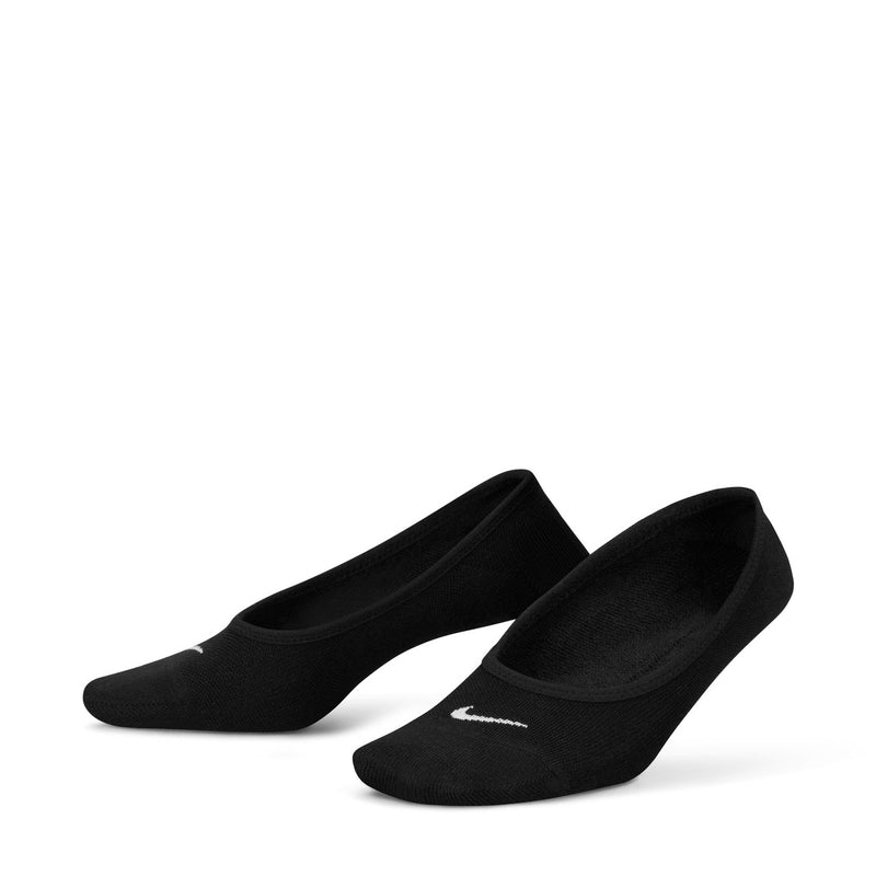 Black lightweight footie socks pair, low-cut no-show style