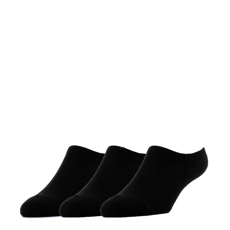 Black no-show socks (3-pack) with half cushion