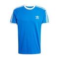 Men's blue adidas 3-Stripe tee with crew neck and small chest logo