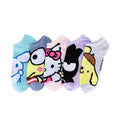 5-pack adult no-show socks, multicolor Hello Kitty & Friends character faces