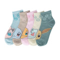 5-pack ribbed adult quarter socks, multicolor with character faces