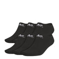 Black no-show socks, 6-pack with small logo at cuff