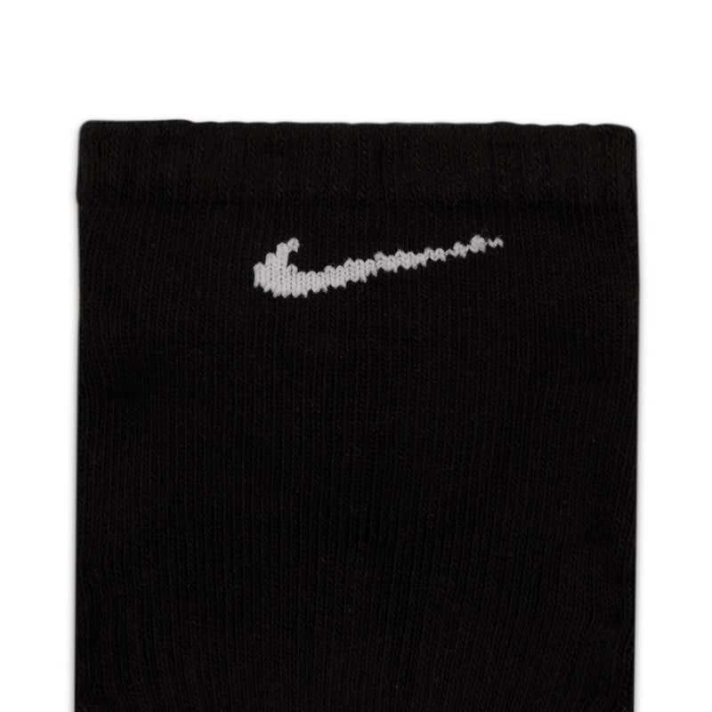 Black no-show sock cuff close-up with Nike swoosh logo