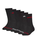 Black crew socks 6-pack with red Jordan logo
