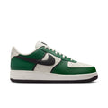Men's Nike Air Force 1 Low sneakers in fir green, white, and black with swoosh