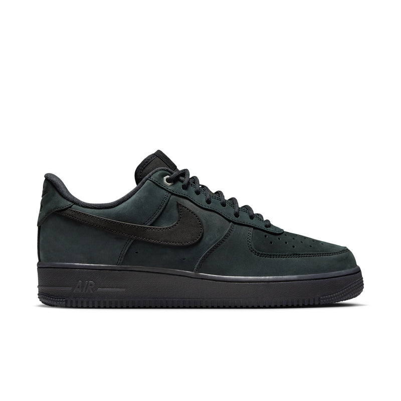 Men's Nike Air Force 1 Low sneakers, dark green suede with black accents
