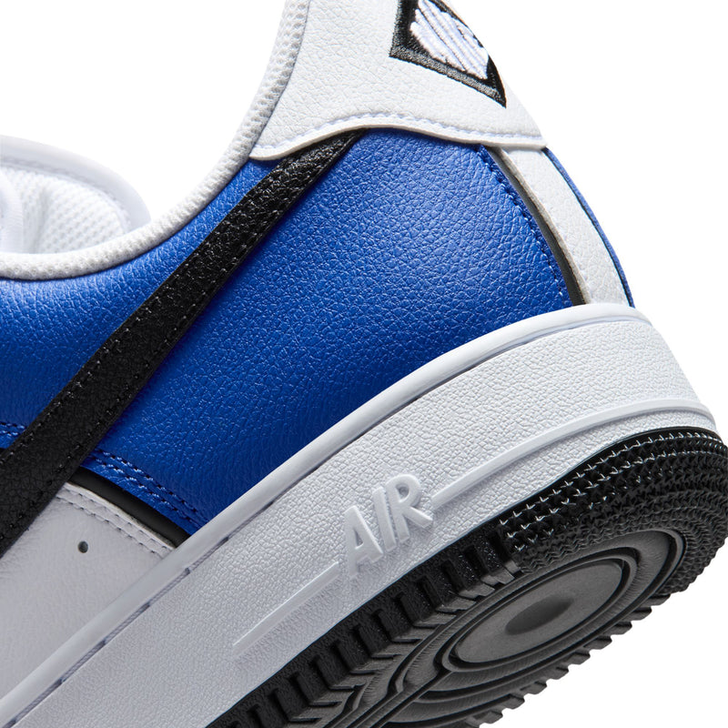 Nike Air Force 1 Low men's sneakers side with AIR embossed on white midsole.
