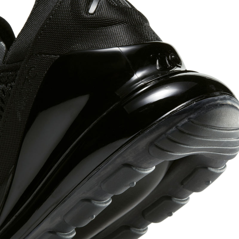 Black glossy heel air window with molded plastic air unit cover