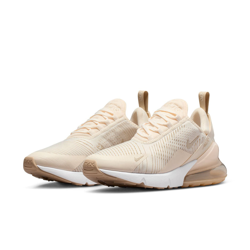 Women’s Air Max 270 sneaker, cream knit upper with cushioned low-profile sole