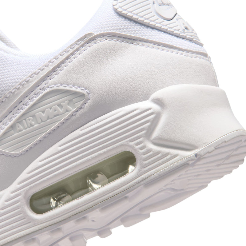 White Air cushioning window on sneaker midsole with ribbed support panels