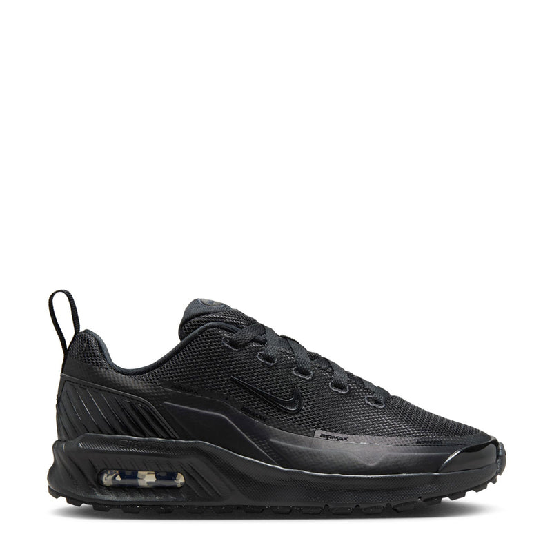 Black youth Nike Air Max Bia sneakers with lace-up upper and side Air unit