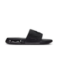 Men's black slide sandal with Air cushion window and textured strap