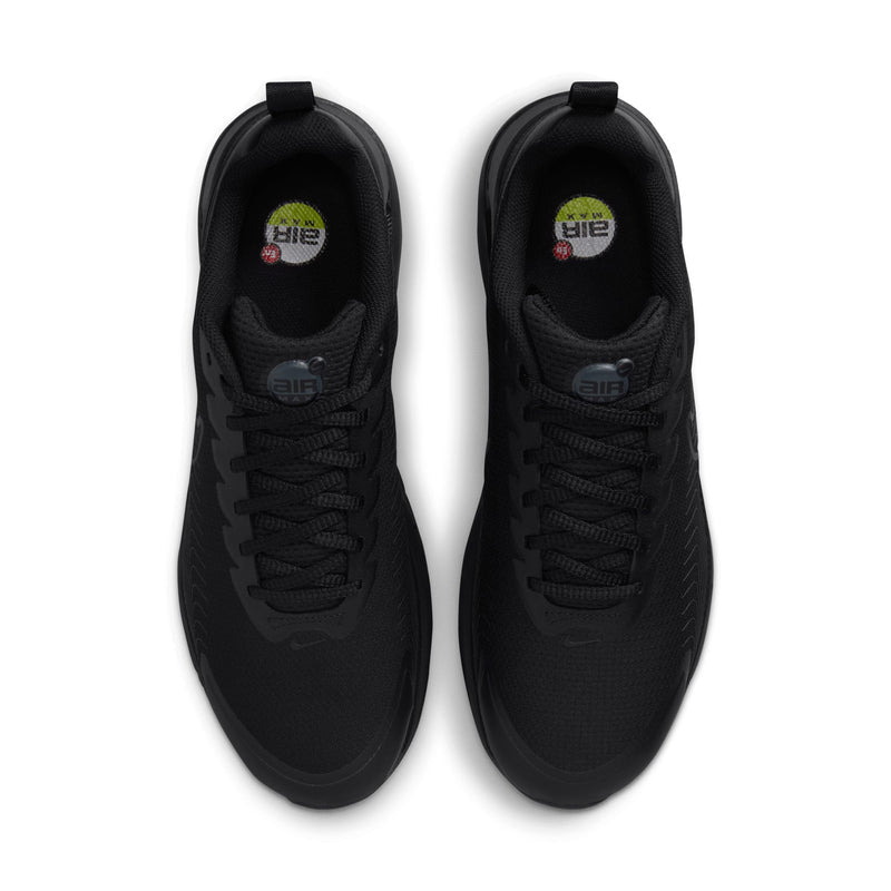 Men's Air Max NuAxis black sneakers, front lace-up with logo on tongue