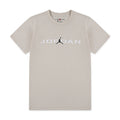 Youth crew neck t-shirt in light brown, front Jordan graphic