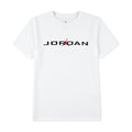 Youth white crew-neck T-shirt with Jordan logo print