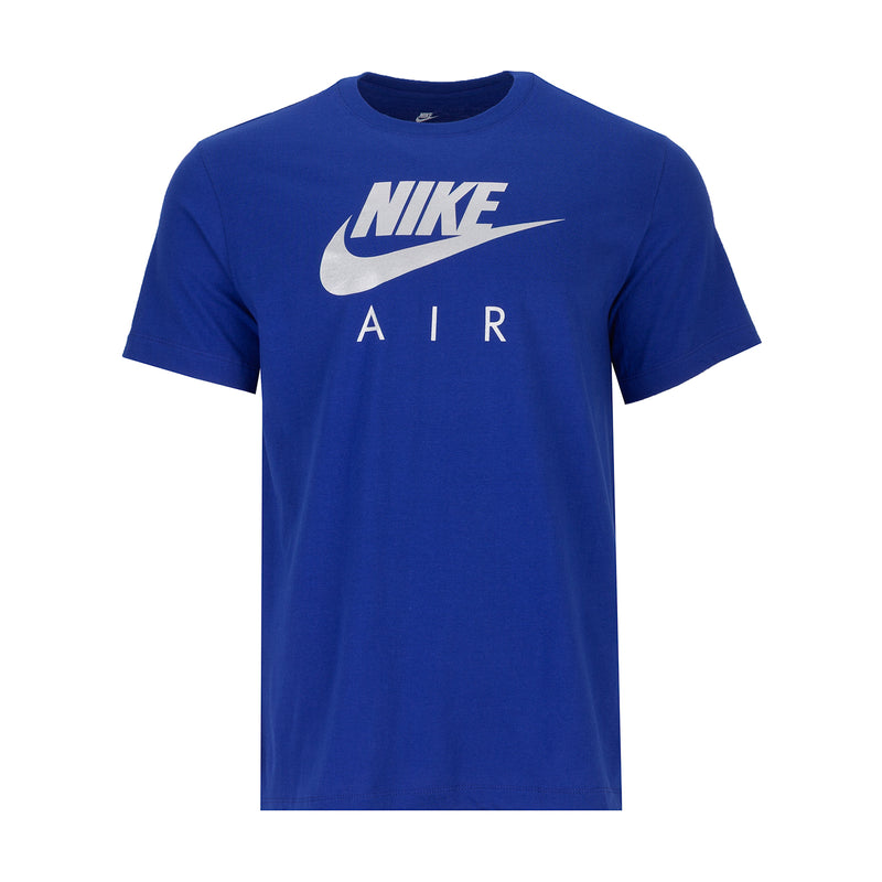 Men's Nike Air tee in royal blue, short-sleeve crewneck with Nike AIR logo