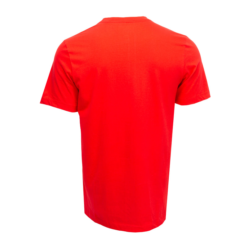 Men's red short-sleeve tee, plain back