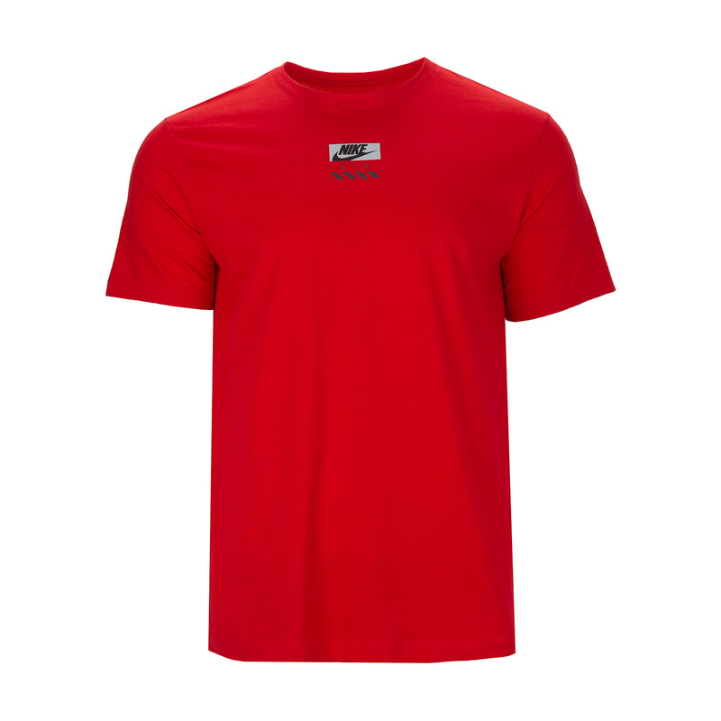 Men's red Nike Air T-shirt with small chest logo