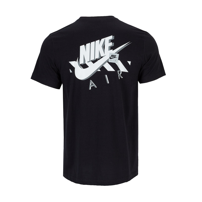 Men's black Nike Air Twist short-sleeve T-shirt, large back logo print