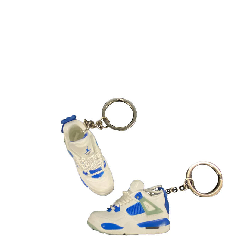 AJ4 SNEAKER KEYCHAIN OFF WHITE / BLUE