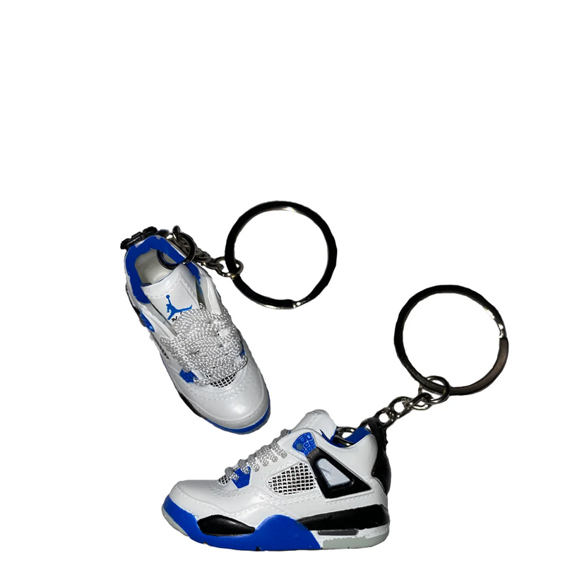 AJ4 SNEAKER KEYCHAIN WHITE / BLUE