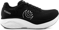 Quarter turn view Women's Topo Footwear style name Atmos 2 in color Black/ White. Sku: W091-BLKWHT