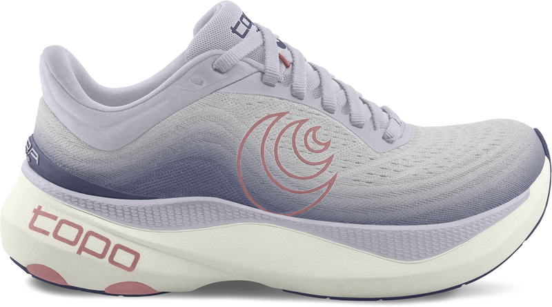 Quarter turn view Women's Topo Footwear style name Aura in color Purple / Lilac. Sku: W080-PURLIL