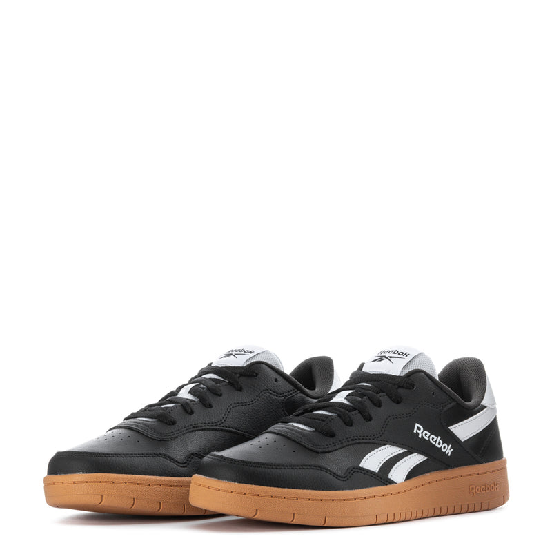 Men's Reebok BB 1000 lace-up sneakers, black with white side panels and gum sole