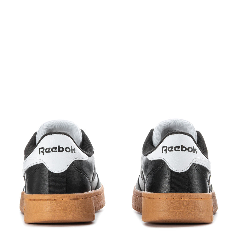 Men's Reebok BB 1000 sneakers, black heel with Reebok logo and gum heel tab