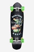 32 inch Big Blazer Good Times Roll cruiserboard with neon artwork bottle opener and bright green wheels