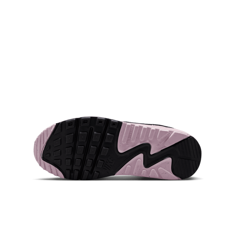 Big Kids' Nike Air Max 90 LTR "White Pink Foam Armory Navy Wolf Grey"