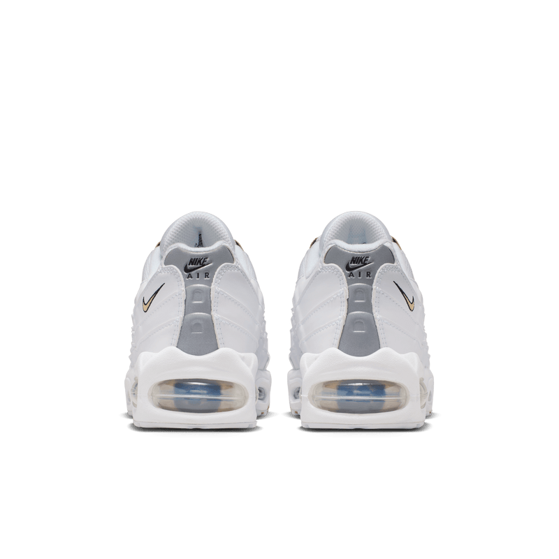 Big Kids' Nike Air Max 95 "White Metallic Gold"