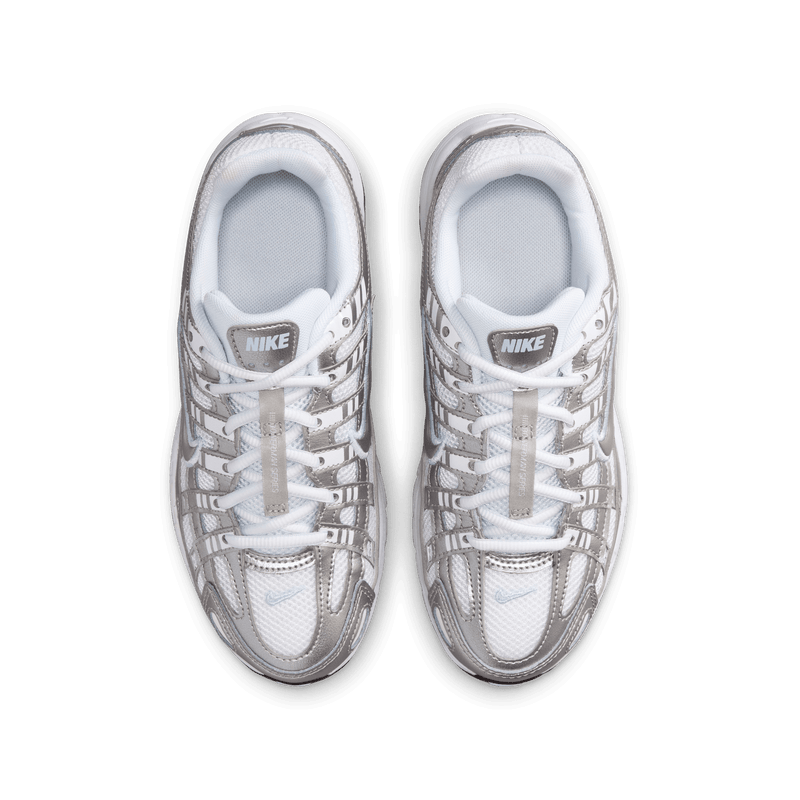 Big Kids' Nike P-6000 "White & Metallic Silver"