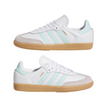 Big Kids' Adidas Samba OG J "White Semi Flash Aqua"
