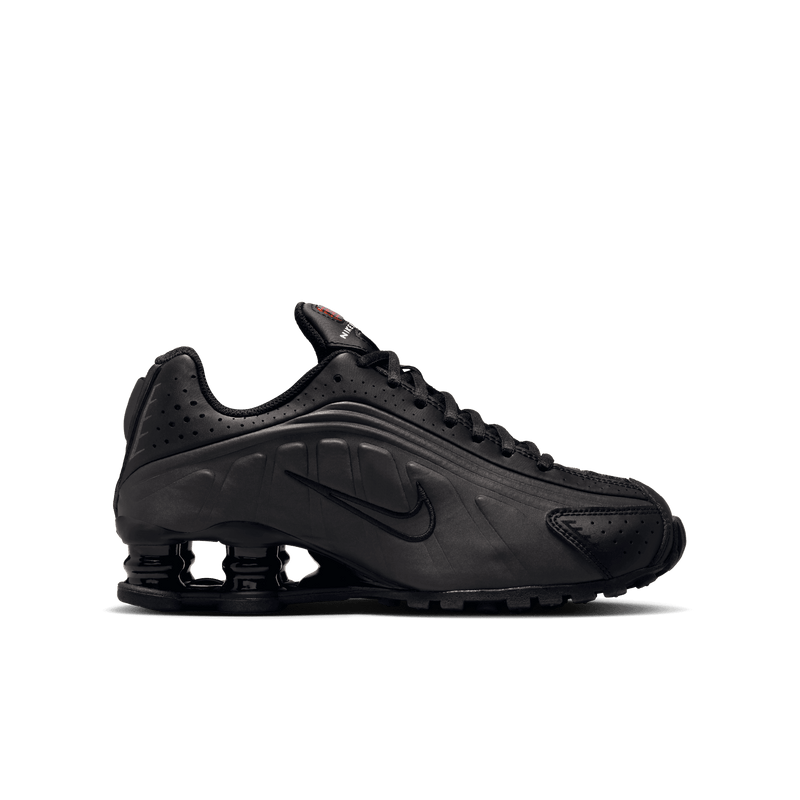 Big Kids' Nike Shox R4 "Triple Black"